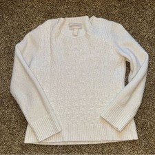Banana Republic White Crew Neck Sweater picture