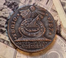 1787 Colonial Copper Fugio Mind Your Business We Are One Coin Cent Restrike picture