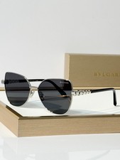 BVLGARI BV 42355U Square Sunglasses Silver Frame Black Gradient Lenses 60-15-148 picture