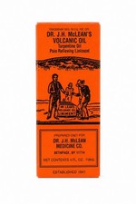 Dr. J.H. McLean’s Volcanic Oil Liniment 4 fl oz Sealed New. picture
