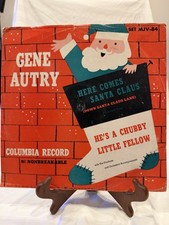 Gene Autry Here Comes Santa Claus Columbia MJV-84 78 RPM Christmas Record Set picture