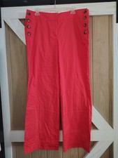 Loft Ann Taylor Marisa Pants Women's 12 Coral Wide Leg Trousers picture