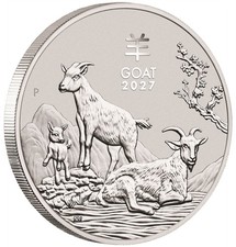 2027 P Australia Silver Lunar Series III Year of the Goat 1/2 oz 50C - BU picture
