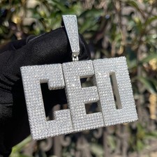 Hip Hop DIY Custom Name Pendant Large A-Z Letters Numbers 5A Zircon Necklace picture