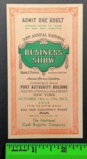 Vintage 1935 National Business Show Ticket Card picture