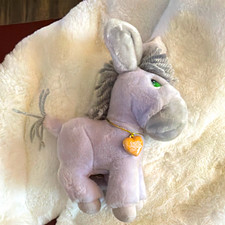 Rare Vintage 1985 Precious Moments Applause Gray Purple Donkey Plush 12-14in  picture