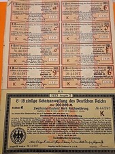 1923 Berlin GermanyStock Certificate 200,000 Mark With Attached Coupons picture