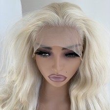 Lace Front Wigs Platinum blonde Long Wavy Heat Friendly Synthetic Hair picture