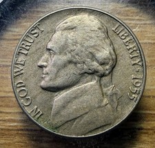 1955-P Jefferson Nickel - Actual Coin Shown -  & Tracking INV#105 picture