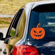 Spooky Pumpkin Jack O Lantern Vinyl Decal Sticker Car Truck Halloween  Scary picture