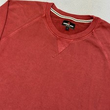NWOT AMERICAN GIANT French Terry Crewneck Sweatshirt Mens L Washed Red USA picture