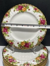 Royal Albert 1962 Old  Country Roses Salad Plates 8.25”in.    Lot 4 pcs picture