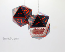 Mimic D20 Car Dice [Black and Red silk, custom 2