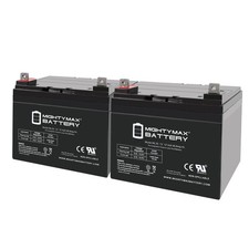 Mighty Max 12V 35Ah U1 Battery Replaces Pride Mobility BATLIQ1017 AGM - 2 Pack picture