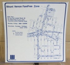 Vintage Westchester County DOT Bus Poster Mount Vernon Fare Free Zone New York picture