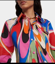 Stunning Authentic Emilio Pucci Designer Top With Tags Excellent Condition Sz 10 picture