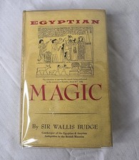 Vintage 1958 EGYPTIAN MAGIC Sir E.A. Wallis Budge Hardcover University Books DJ picture