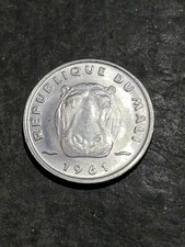 1961 Mali 5 francs, Hippopotamus, animal wildlife coin #17 ***Uncirculated*** picture
