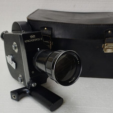Krasnogorsk 3 Movie Camera 16mm with lens Meteor-5-1 wiht Leather case picture