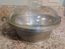 Guardian Service Vintage Cast Aluminum Oval Dutch Oven Roaster with Glass Lid picture