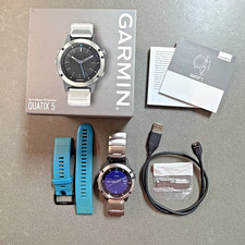 Garmin Quatix 5 Sapphire Edition Marine GPS Smartwatch w/ Metal Band & Extras picture