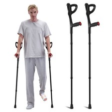 Uimoso Forearm Crutches 10-Level Height Adjustable Walking Crutches 1Pair 350LBS picture