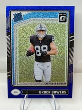 2024 Panini Donruss Optic Brock Bowers Blue Glitter Rated Rookie SSP #215 Raider picture