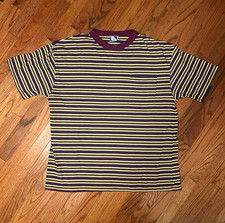Vintage Today's News Striped Pocket T-Shirt Tagged XXL Fits XL picture