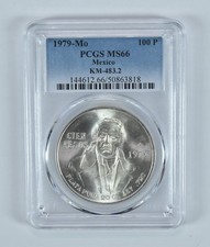 1979 Mo Mexico 100 Pesos MS66 PCGS Blue Label picture