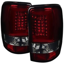 00-06 Chevy Suburban Tahoe GMC Yukon Red/Smoke LED DRL Bar Tail Brake Lights picture