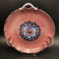 Gouda Pottery Plate With Handles Royal Zuid-Holland Kugla Abstract Mottled picture