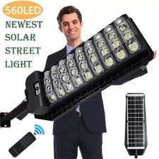9900000 LM LED Solar Street Light Commercial Dusk To Dawn Outdoor Road Wall Lamp picture