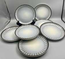 Vintage Denby Langley 6-5/8” Bread Dessert Plates - Set of 7 England Stoneware picture