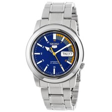 Seiko SNKK27 Gent's Automatic Steel Bracelet Blue Dial Watch picture