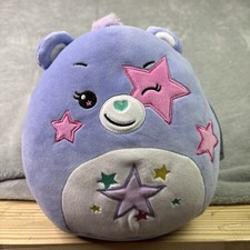 NEW Squishmallows FuzzAmallows 8” Inch Care Bear Dazzlingly Starlight Bear picture