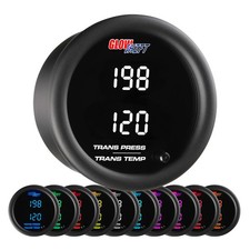 GlowShift Dual Digital Transmission Temp & Trans Pressure Gauge Kit w/ Sensor picture