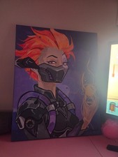 Moira Overwatch painting art 16x20 picture