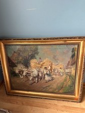 NICE OIL PAINTING ON CANVAS BY LISTED HUNGARIAN ARTIST GERNA KAROLY (1867-1944) picture