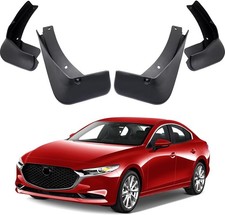 Splash Guards Mud Flaps for 2019-2026 Mazda 3 Sedan, Black, Unbranded picture