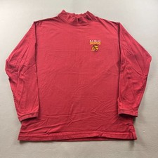 Vintage USC Trojans T-Shirt Mens Medium Red Starter Mock Neck University College picture