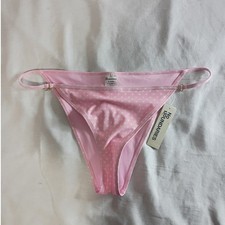 NWT No Boundaries Pink Polka Dot High Leg Cheeky Bikini Bottom XL picture