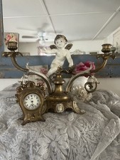 Antique/Vintage Italian Bronze Putti Cherub Candelabra Not Chandelier Heavy picture