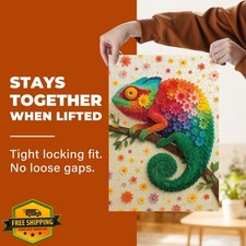 BenBen Puzzles Adults 500 Pieces Floral Chameleon Family Game picture