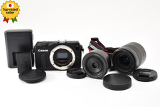 [NEAR MINT] Canon EOS M Black 18MP EF-M 22mm F2 18-55mm IS STM 2 Lens Kit JAPAN picture