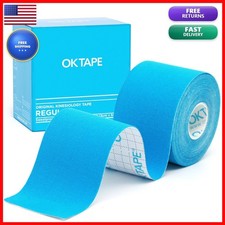 OK TAPE Kinesiology Tape, Regular Original Cotton Elastic Athletic - Light Blue picture