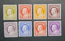 US Scott #414-421 1912-1914 8-50c Franklin Stamp Replica Collection picture
