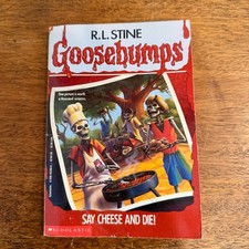 Vtg Goosebumps RL Stine Say Cheese & Die Unnumbered True First Print PB Book picture