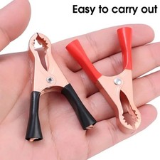 20pcs 80mm 50A Red & Black Car Battery Test Lead Clip Crocodile Alligator Clamps picture