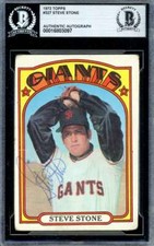 Steve Stone Beckett BAS Signed 1972 Topps Rookie Autograph picture