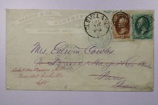 1878 Cleveland Cover to France / Nice Crisp Cancels - L37961 picture
